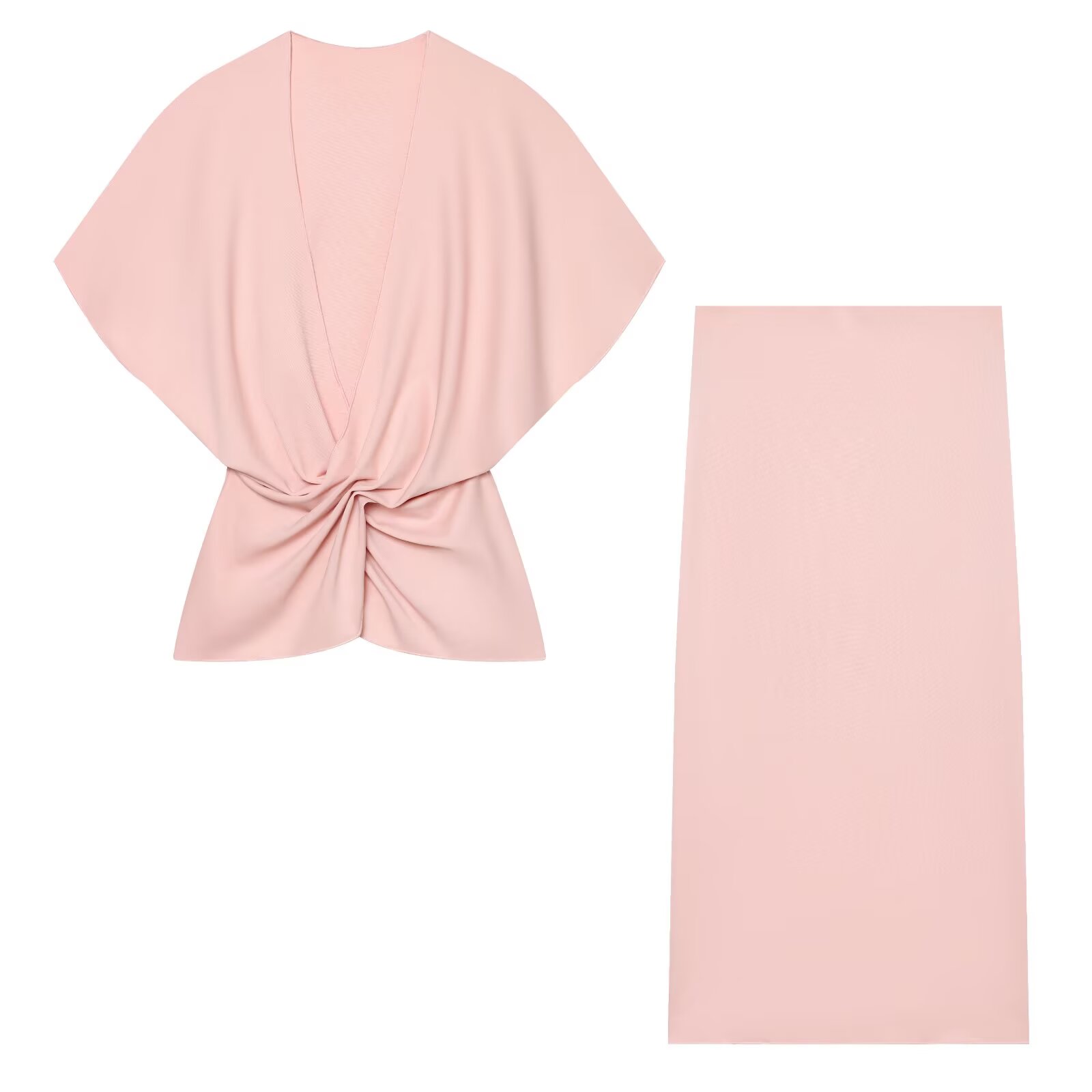 Formal Women'S Wear - 2026 Dames Elegante Roze Tweedelige Set