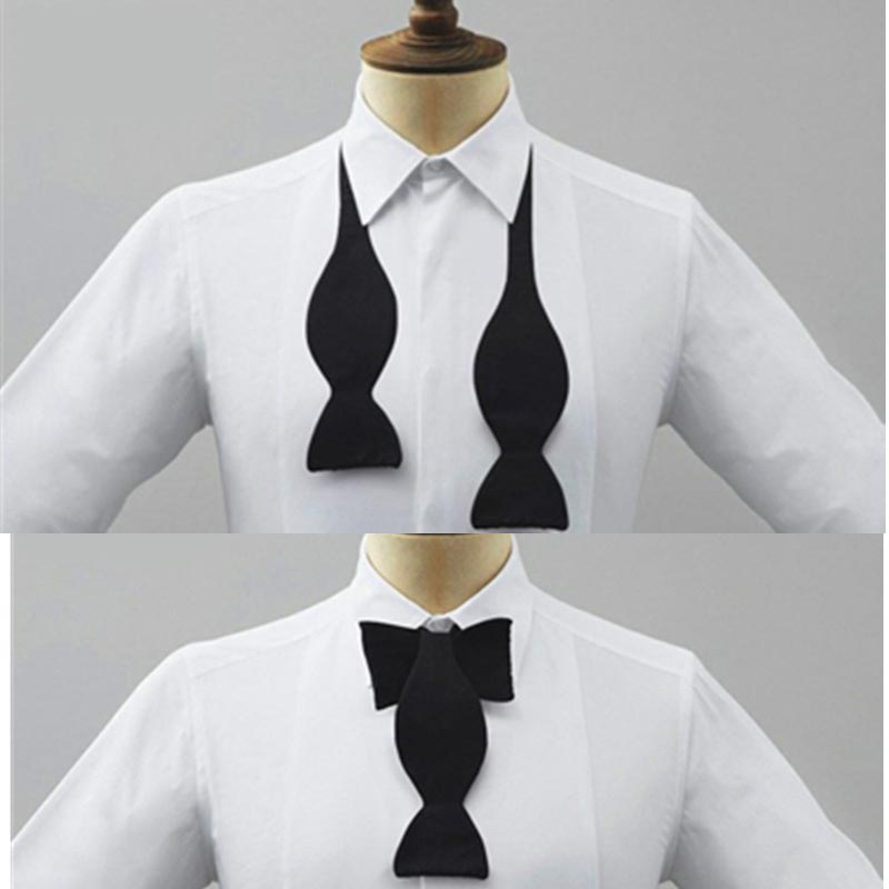Women Formal Wear Black And White - Formele, voorgeknoopte, verstelbare vlinderdas voor heren,