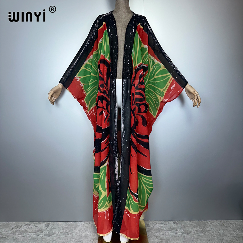 Young Women'S Formal Wear - WINYI Afrika retro print Kimono losse