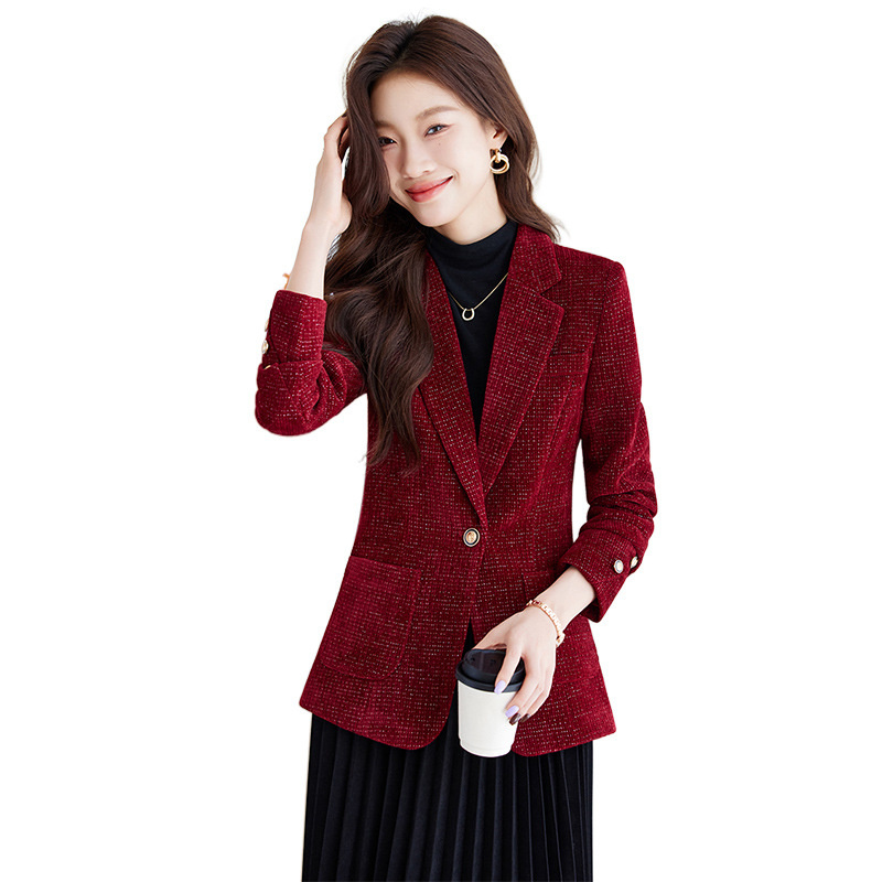 Women'S Formal Wear Jackets - Dames Blazerjas Vrouwen Zwart Rood Khaki