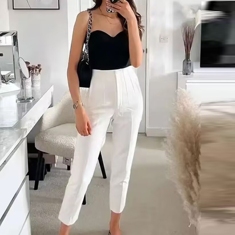 HXAO Damesbroek Kantoorkleding - Women Formal Wear Black And White recensie en prijs