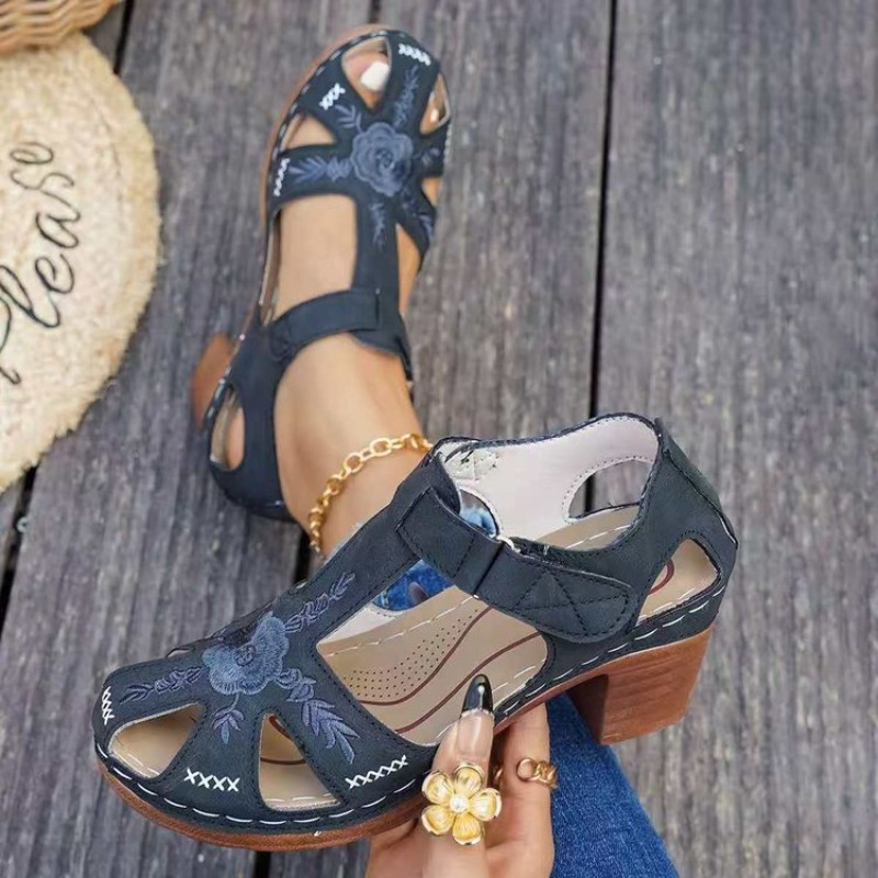 Damessandalen Middelhoge blokh - Formal Women Daily Wear Footwear recensie en prijs