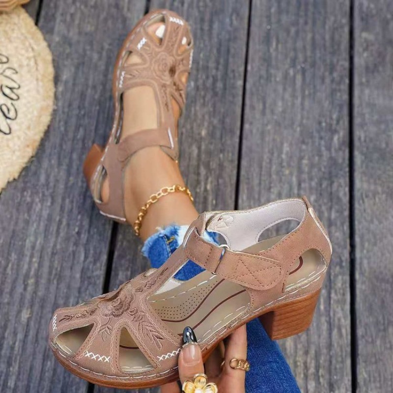 Damessandalen Middelhoge blokh - Formal Women Daily Wear Footwear recensie en prijs