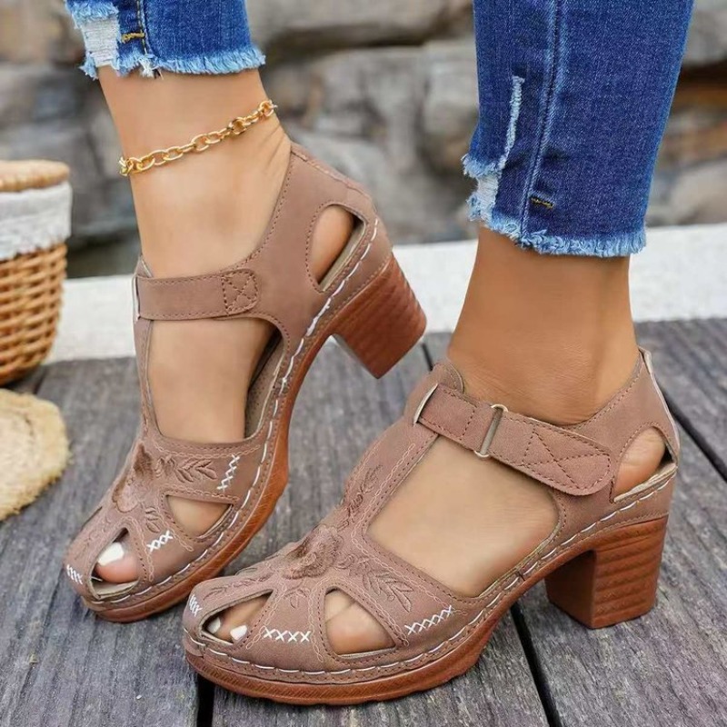 Damessandalen Middelhoge blokh - Formal Women Daily Wear Footwear recensie en prijs