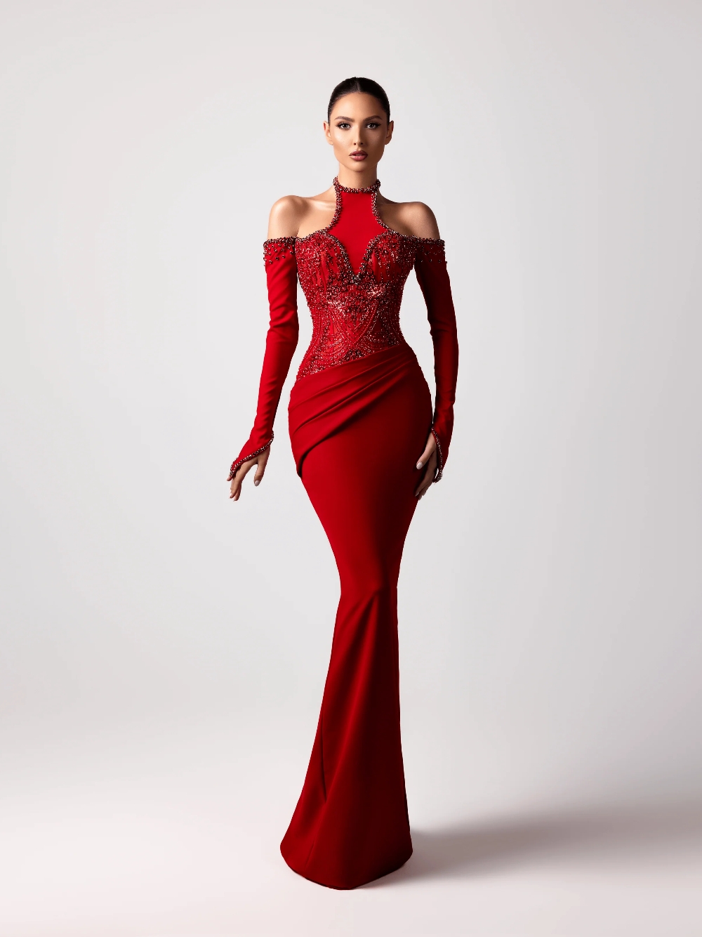 Rode sexy halter-avondjurk nie - Formal Gala Wear Women recensie en prijs