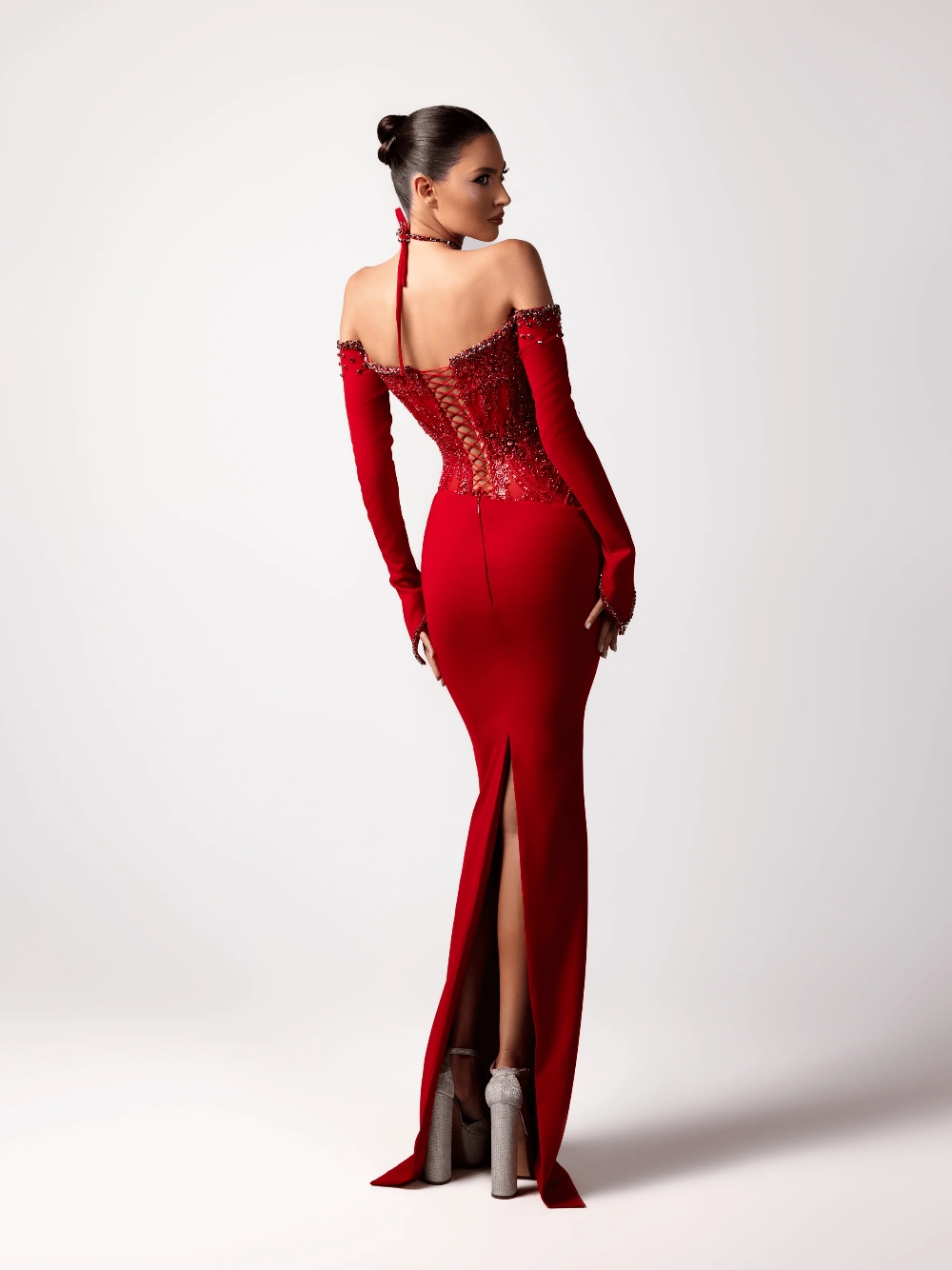 Rode sexy halter-avondjurk nie - Formal Gala Wear Women recensie en prijs
