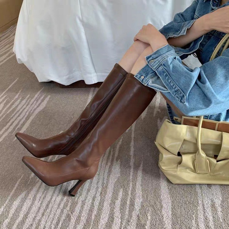 Dames Kniehoge Laarzen Puntige - Formal Women Daily Wear Footwear recensie en prijs
