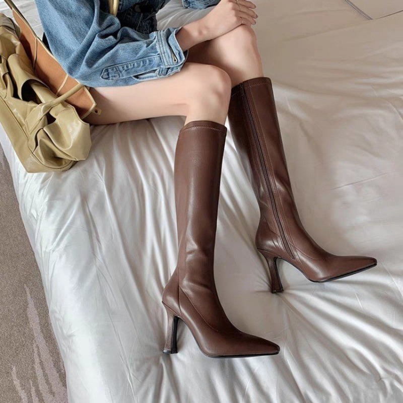 Dames Kniehoge Laarzen Puntige - Formal Women Daily Wear Footwear recensie en prijs