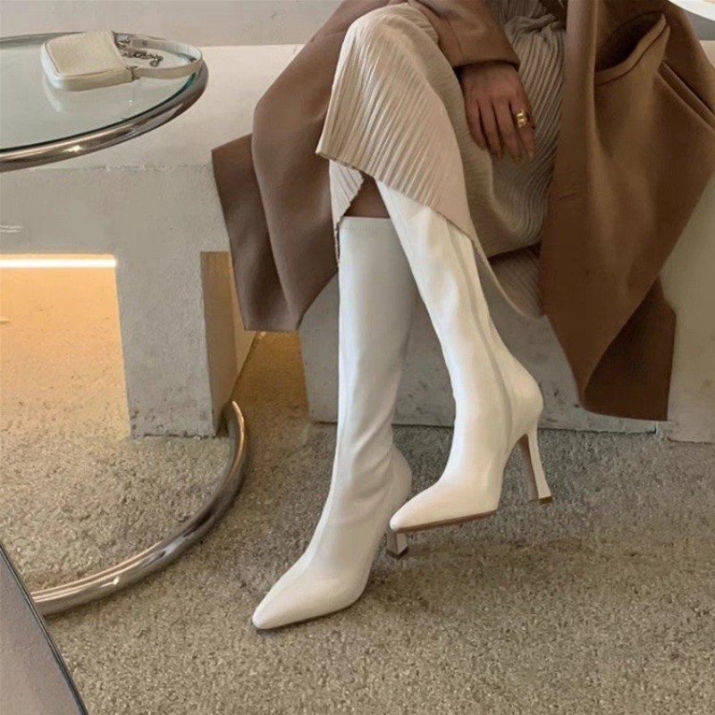 Dames Kniehoge Laarzen Puntige - Formal Women Daily Wear Footwear recensie en prijs
