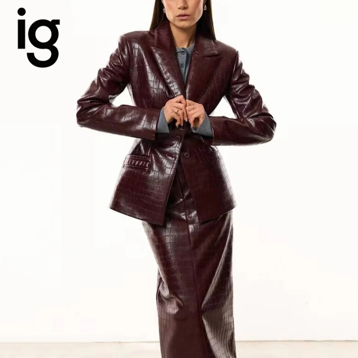 IG Dames Bourgondische Croc Ku - Formal Women'S Wear recensie en prijs