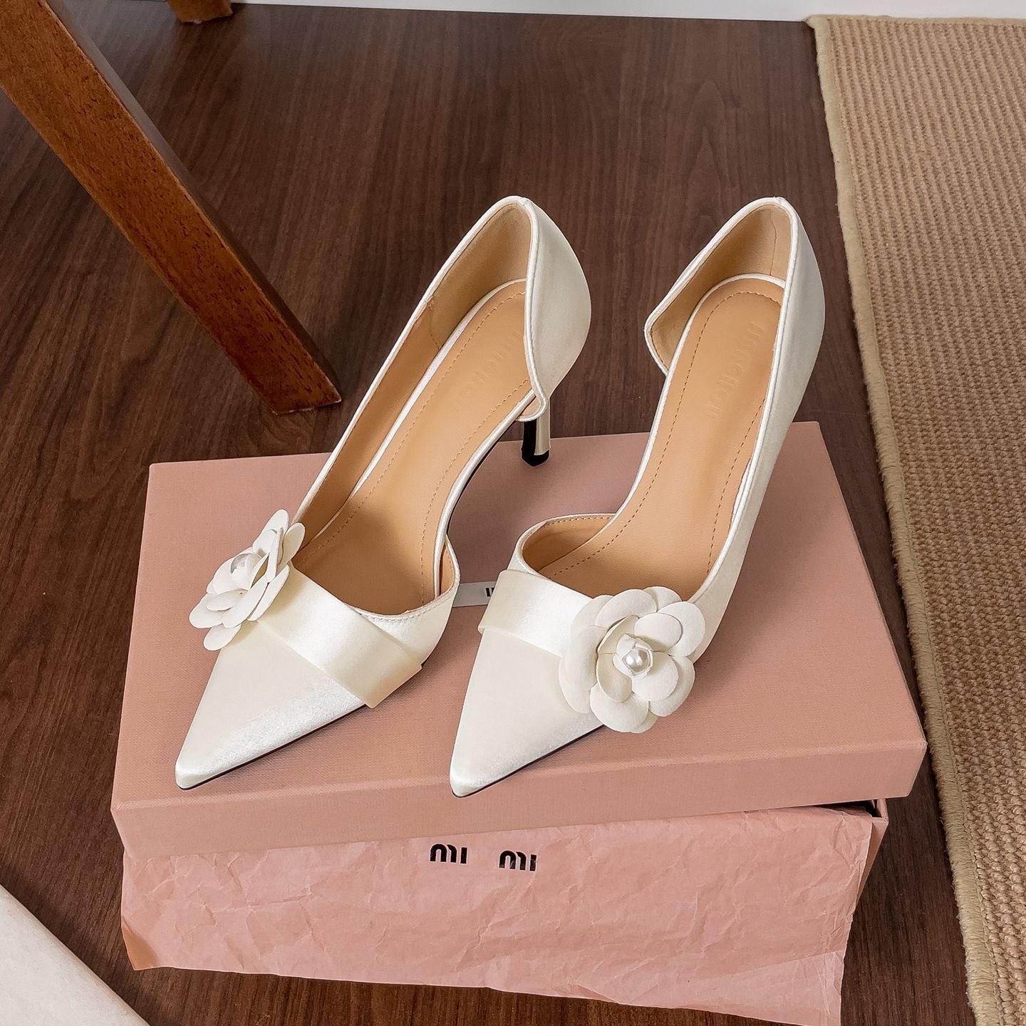 Satijnen spitse stiletto pumps - Formal Women Daily Wear Footwear recensie en prijs
