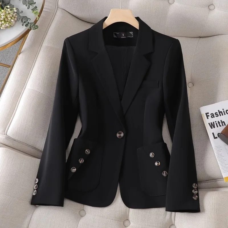 Lente Herfst Dames Blazer Blau - Women Formal Wear Black And White recensie en prijs